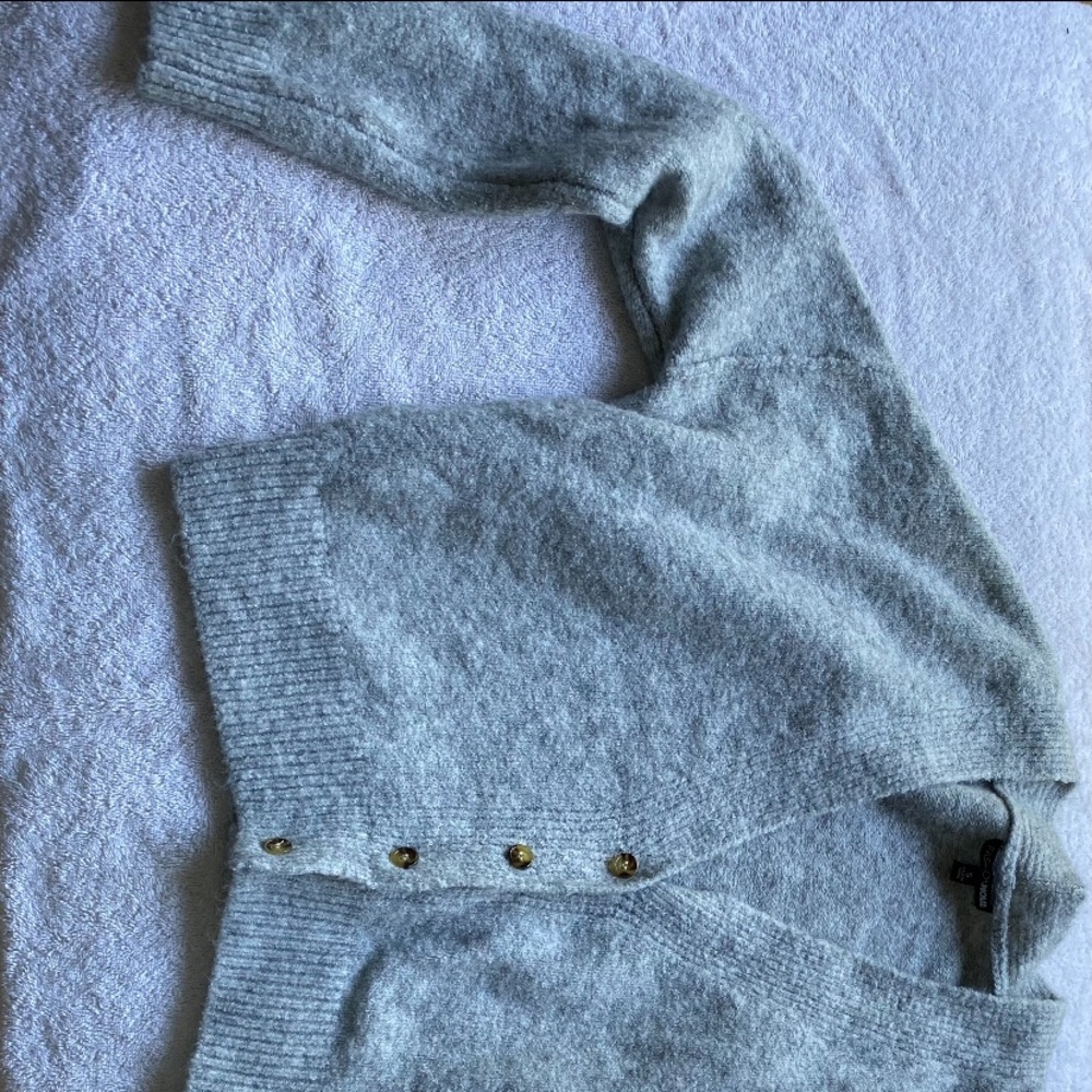 Gray FashionNova knitted cardigan